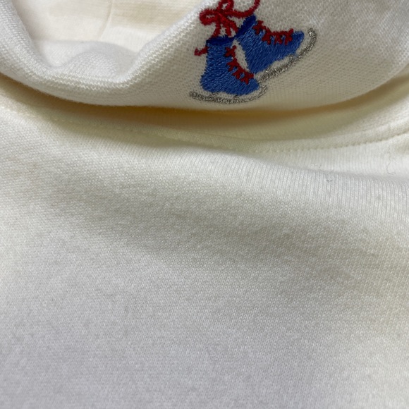 Cream Holiday Editions Ice Skates Mockneck Shirt Size XXL - Picture 6 of 8